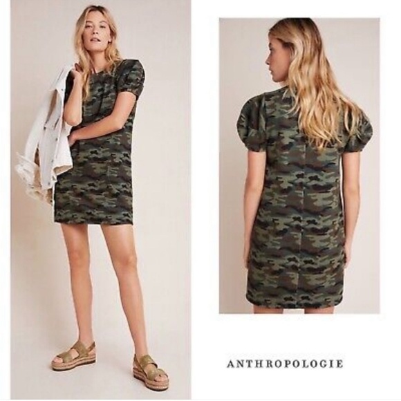 Anthropologie Velvet Graham and Spencer Black Puff Sleeve Mini Dress Pockets S - Picture 4 of 10
